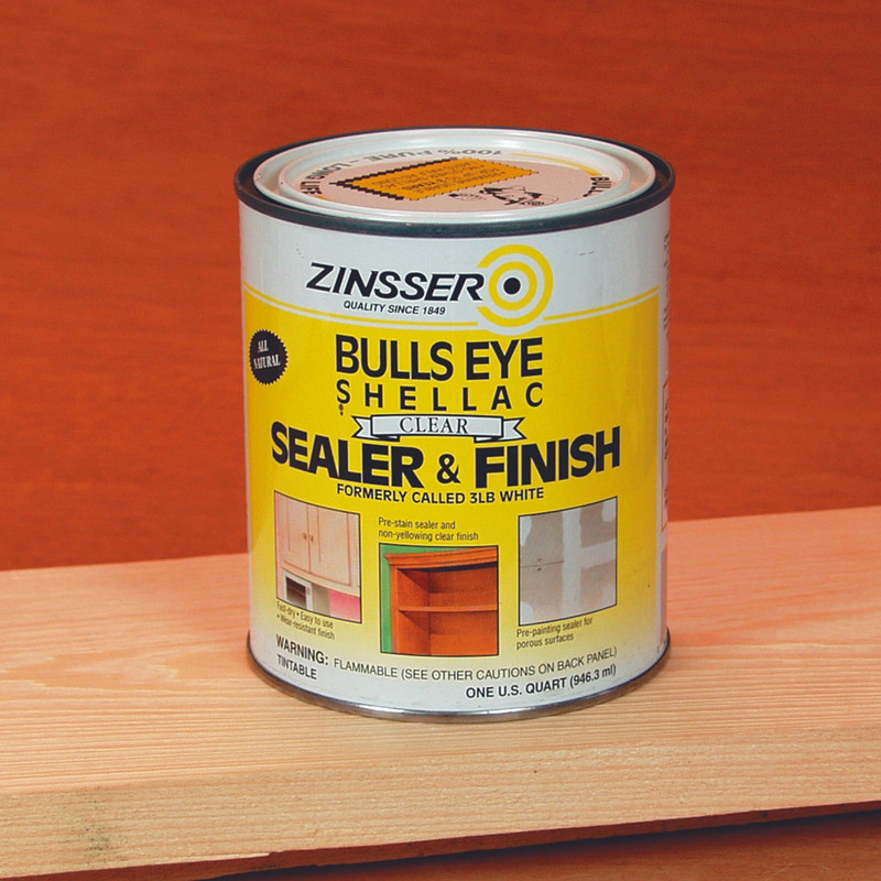 Bulls Eye Shellac - Solvent Based - Gloss - Color:Clear - Size:1 Quart
